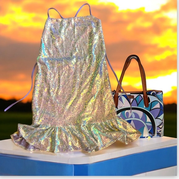 Nasty Gal Purple Iridescent Sequins Dress - Picture 1 of 3